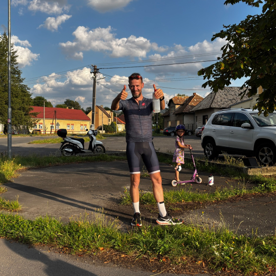 Krupinská cyklistická liga - vysmiaty pretekár