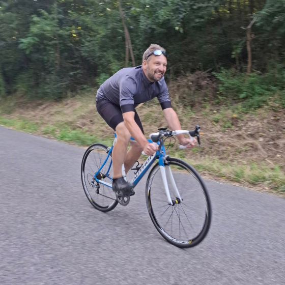 Krupinská cyklistická liga - vysmiaty pretekár